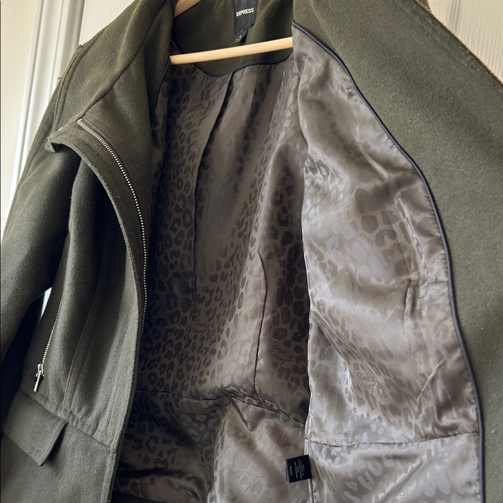 Express Dark Green Utility Jacket - image 3
